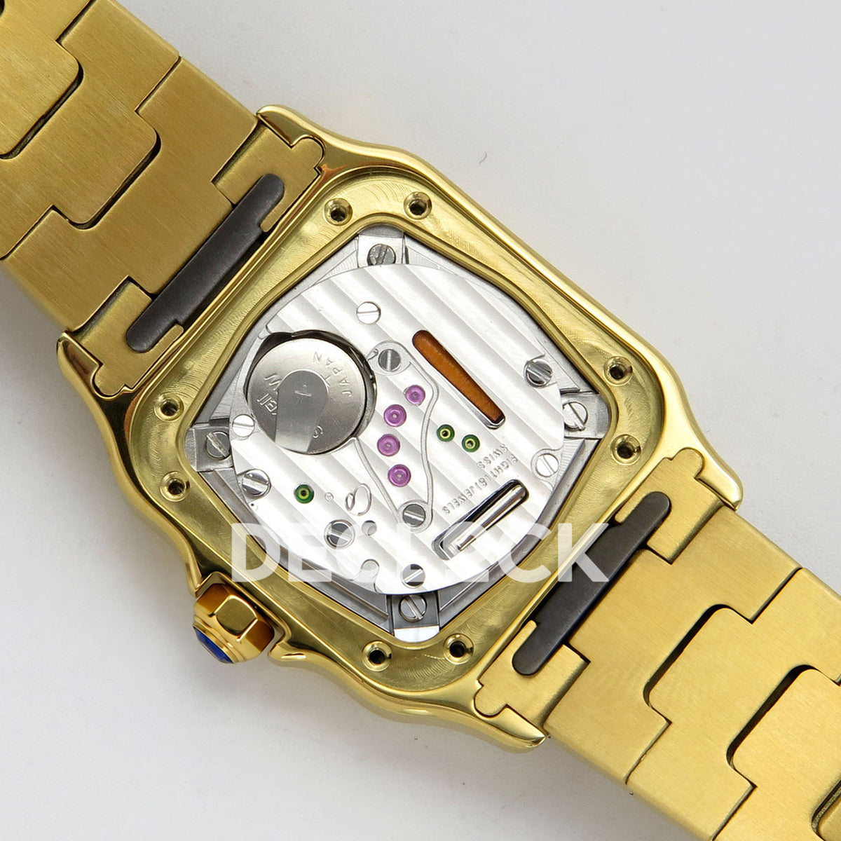 Cartier Santos Small Silver Dial, Yellow Gold Bracelet, 27MM BLF replica - product view 11