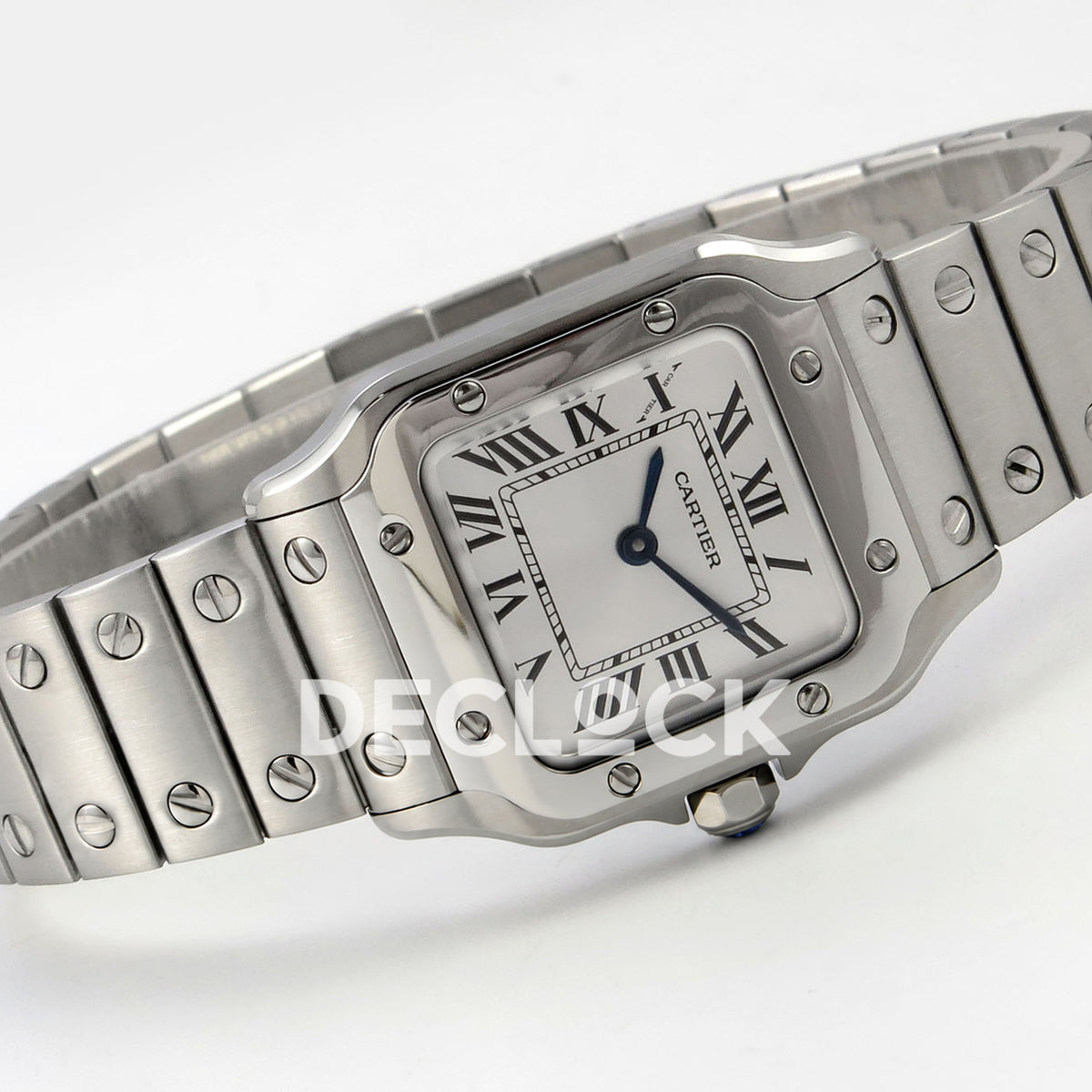 Cartier Santos Small Silver Dial, Steel Bracelet, 27MM BLF replica - product view 07