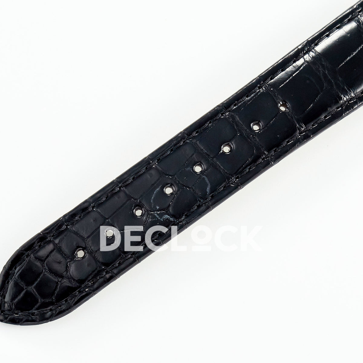 Cartier Tank Must Large 33.7x25.5mm Steel Black Dial Black Leather Asian AAA+ Replica – strap detail