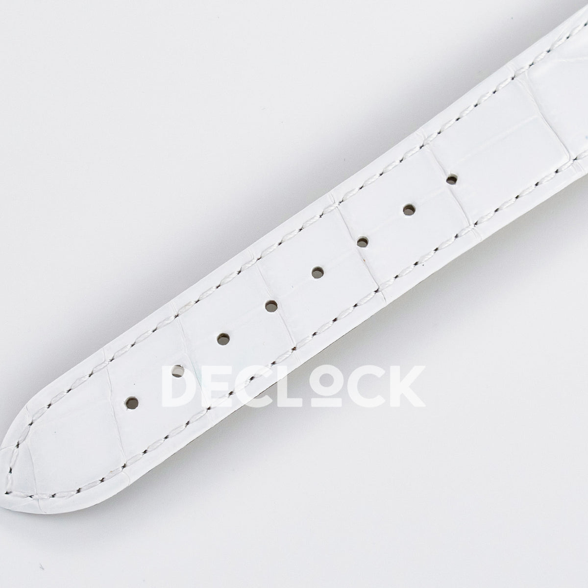 Cartier Tank Must Large 33.7x25.5mm Steel White Dial White Leather Asian AAA+ Replica – strap detail