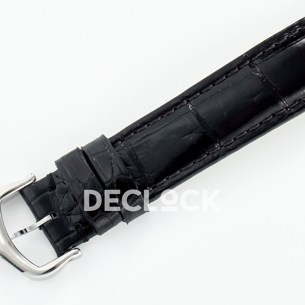 Cartier Tank Must Small 29x22mm Steel Black Dial Black Leather Asian AAA+ Replica – clasp detail