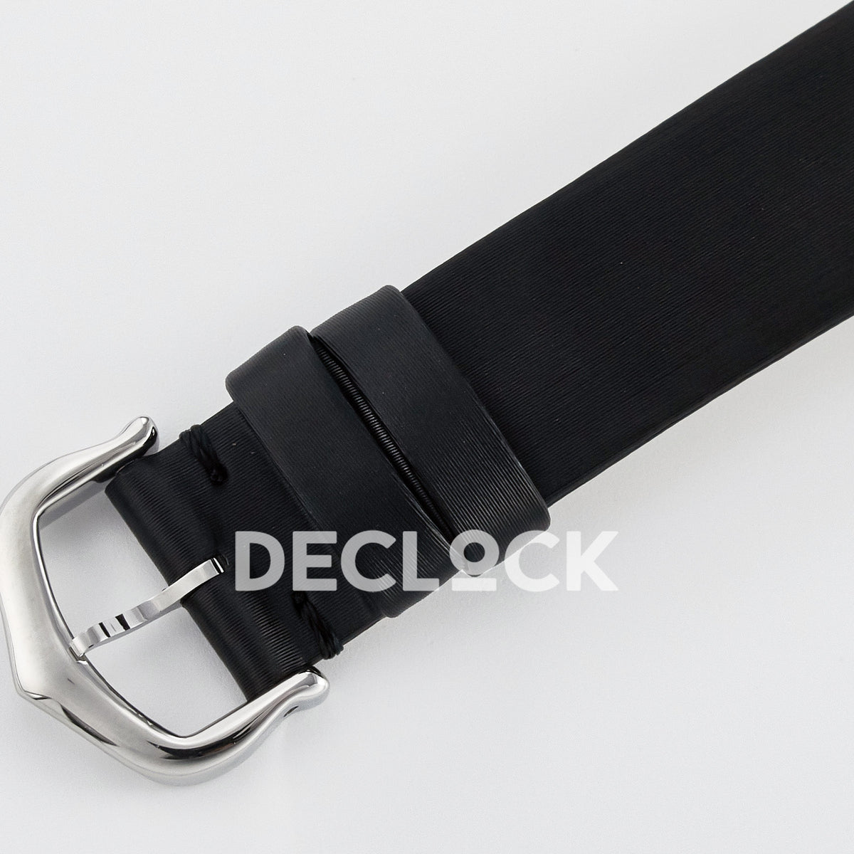 Cartier Tank Must Small 29x22mm Steel White Dial Black Leather Stone Bezel Asian AAA+ Replica – calfskin strap and buckle detail 15