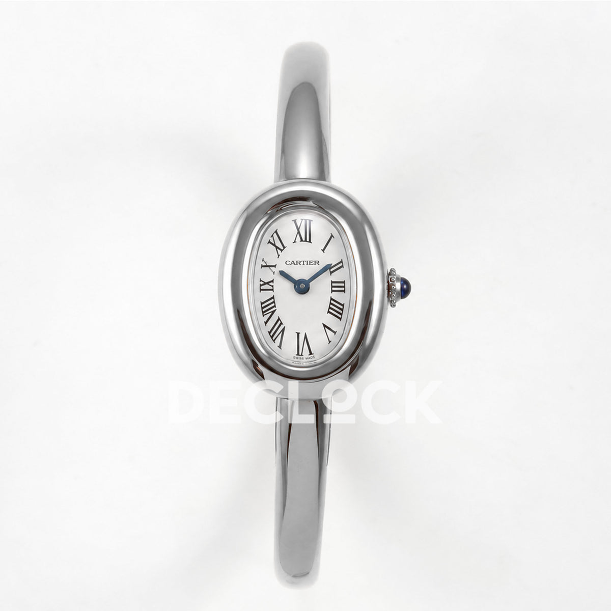 Cartier Baignoire White Gold Plated Bangle Size 17 BLSF Swiss Quartz