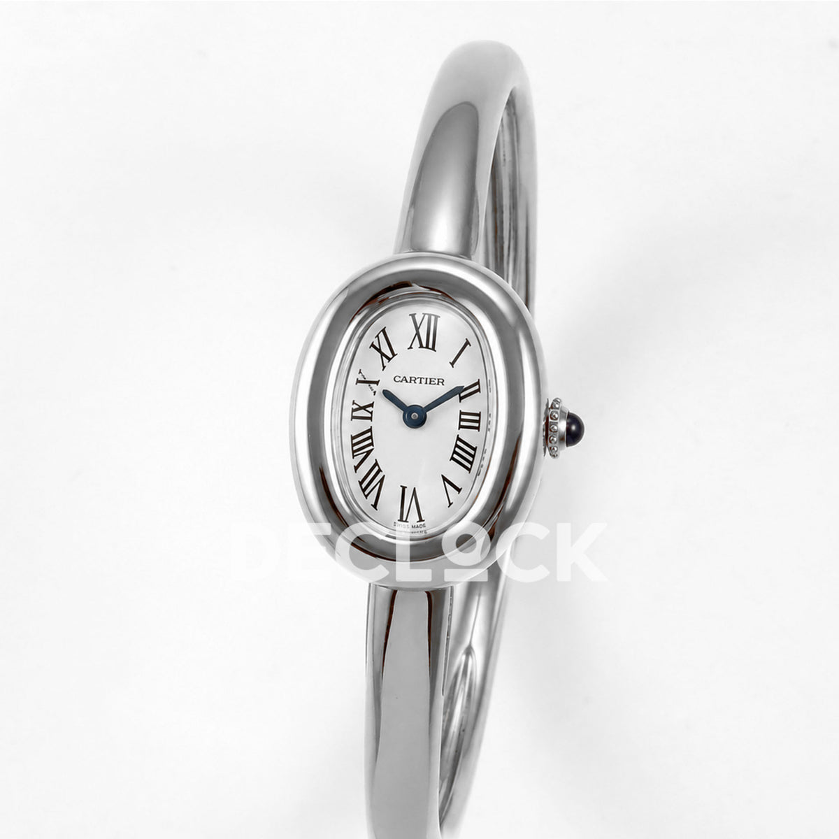 Cartier Baignoire White Gold Plated Bangle Size 17 BLSF Swiss Quartz