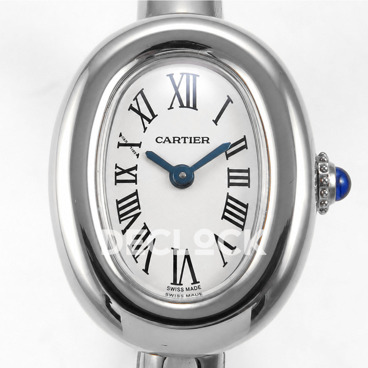 Cartier Baignoire White Gold Plated Bangle Size 17 BLSF Swiss Quartz