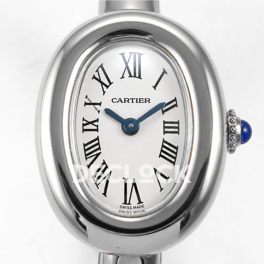 Cartier Baignoire White Gold Plated Bangle Size 17 BLSF Swiss Quartz