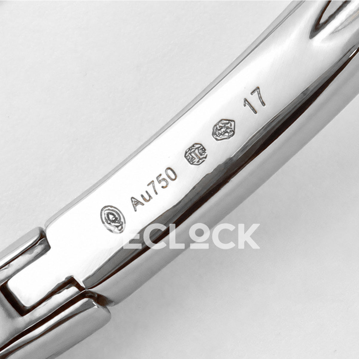 Cartier Baignoire White Gold Plated Bangle Size 17 BLSF Swiss Quartz