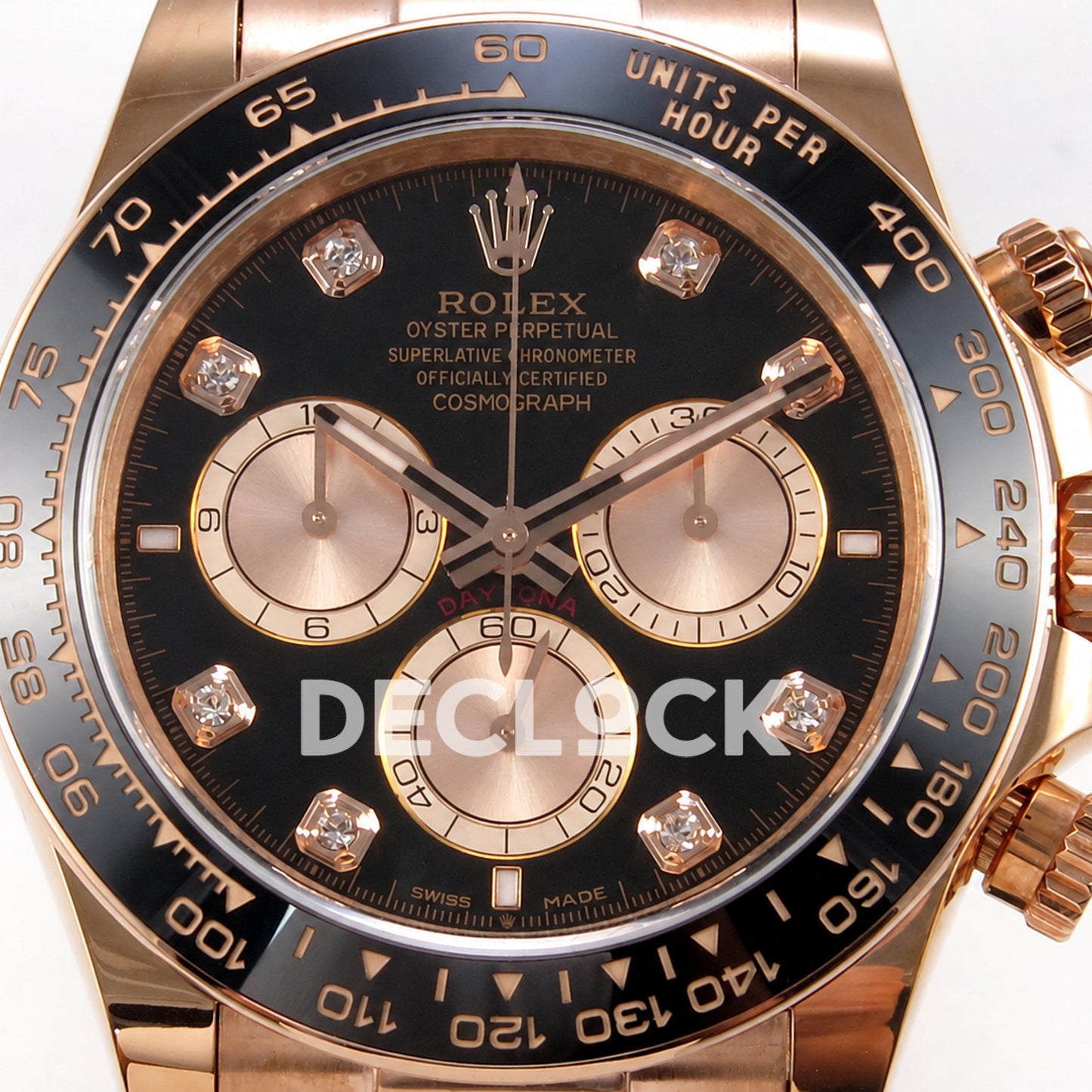 Rolex Daytona 126515 Black RG Diamonds 40mm ERF JH4131 Free Sprung
