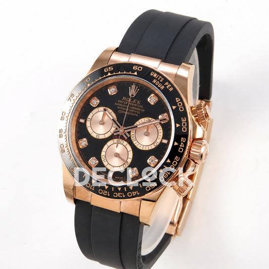 Rolex Daytona 126515 Black RG Diamonds 40mm ERF JH4131 Free Sprung