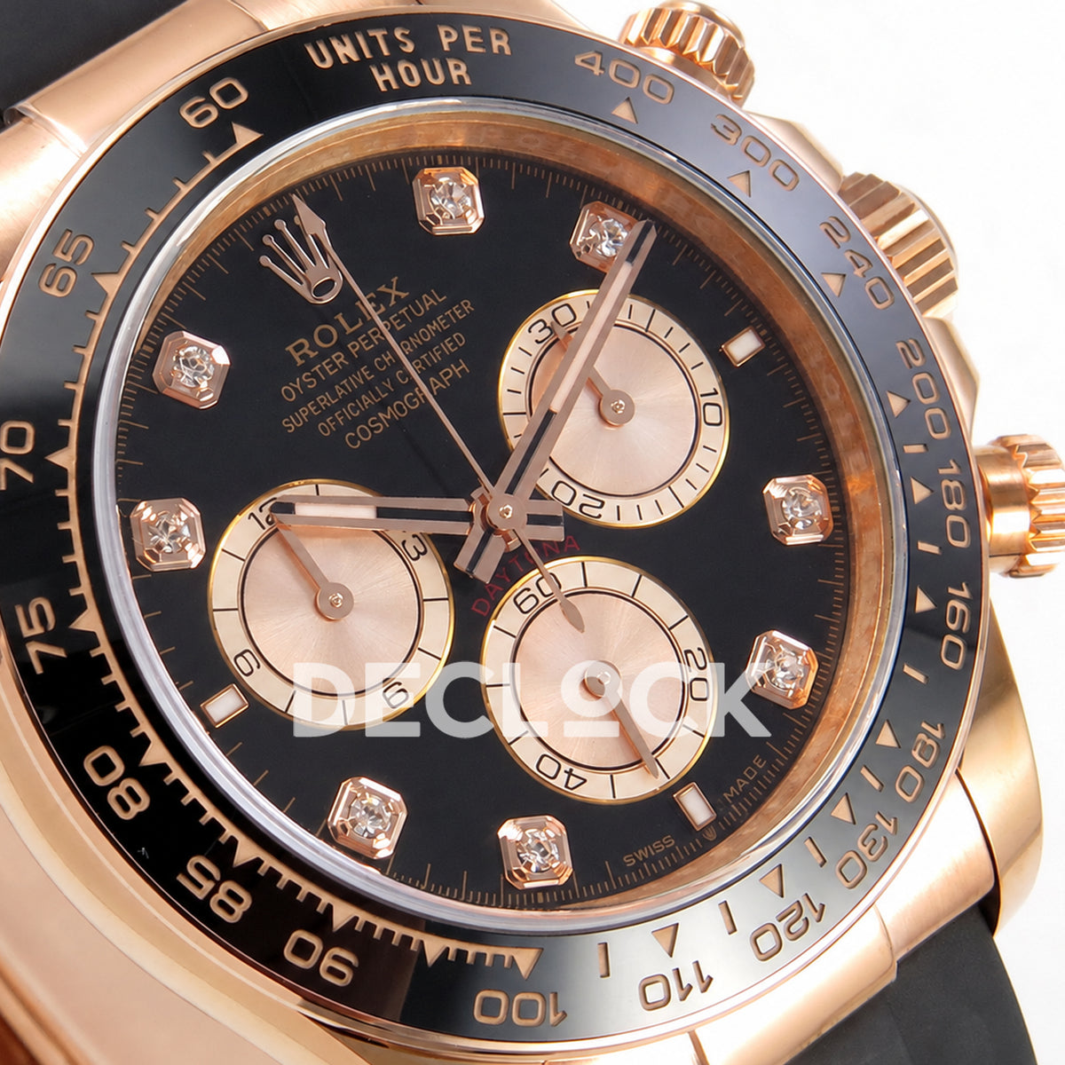 Rolex Daytona 126515 Black RG Diamonds 40mm ERF JH4131 Free Sprung