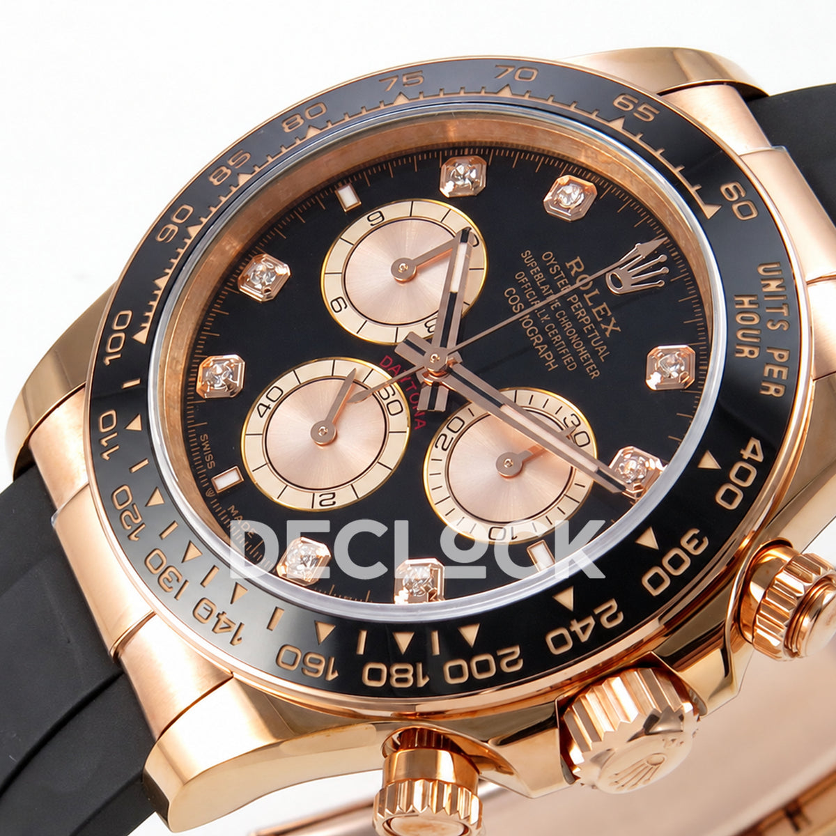 Rolex Daytona 126515 Black RG Diamonds 40mm ERF JH4131 Free Sprung
