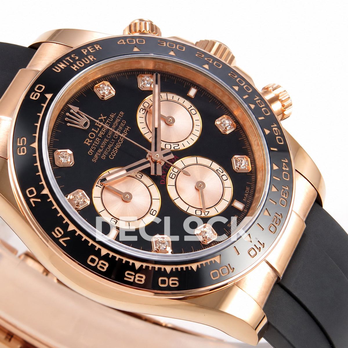 Rolex Daytona 126515 Black RG Diamonds 40mm ERF JH4131 Free Sprung
