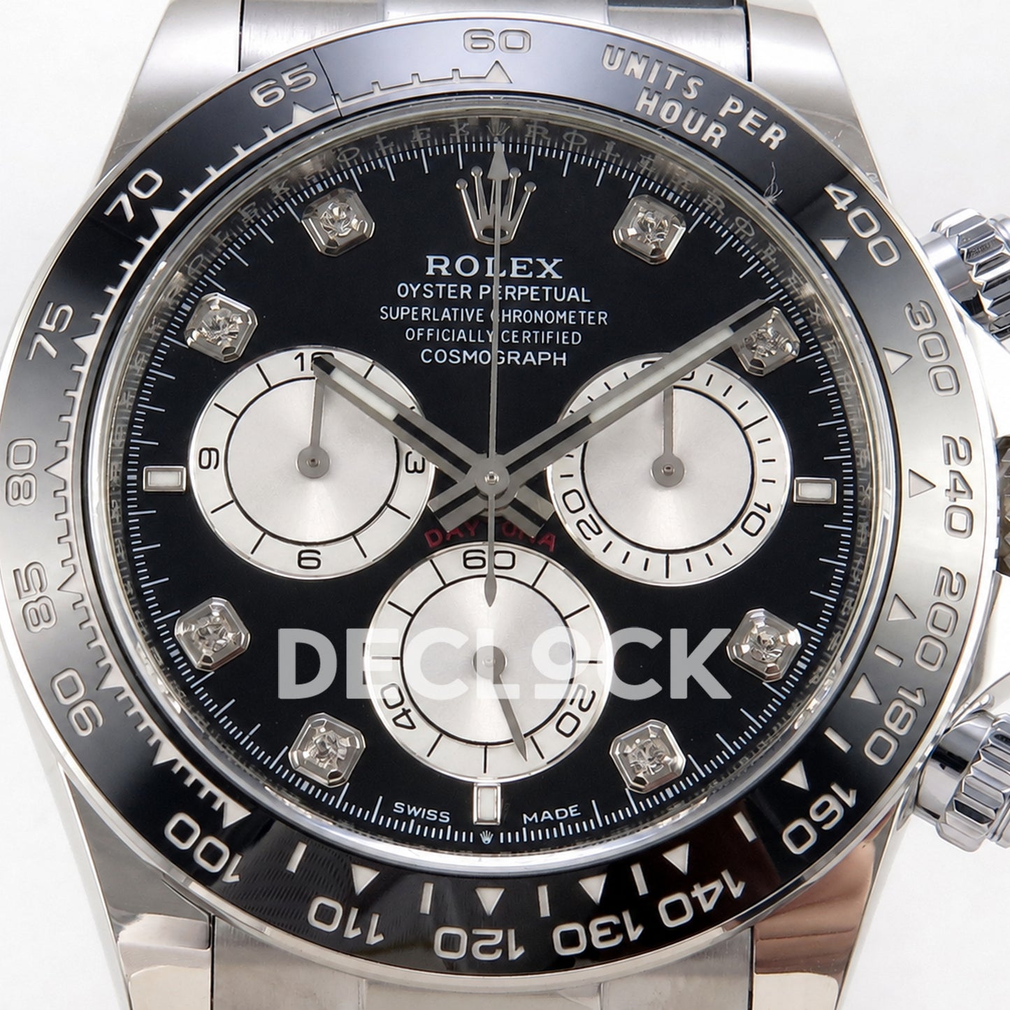 Rolex Daytona 126519 Black Silver Diamonds 40mm ERF JH4131 Free Sprung