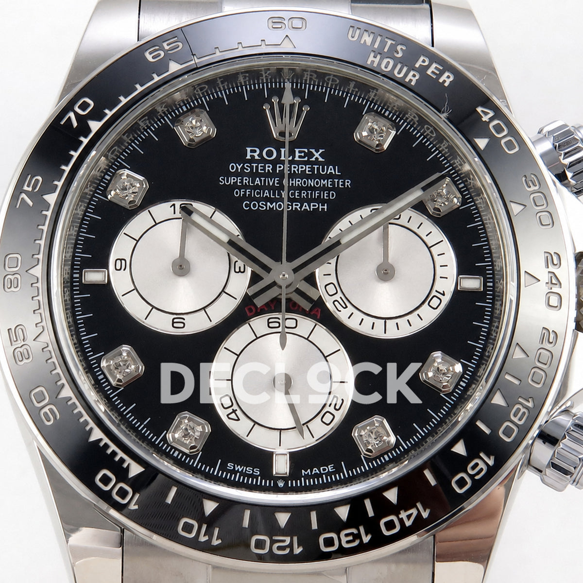 Rolex Daytona 126519 Black Silver Diamonds 40mm ERF JH4131 Free Sprung