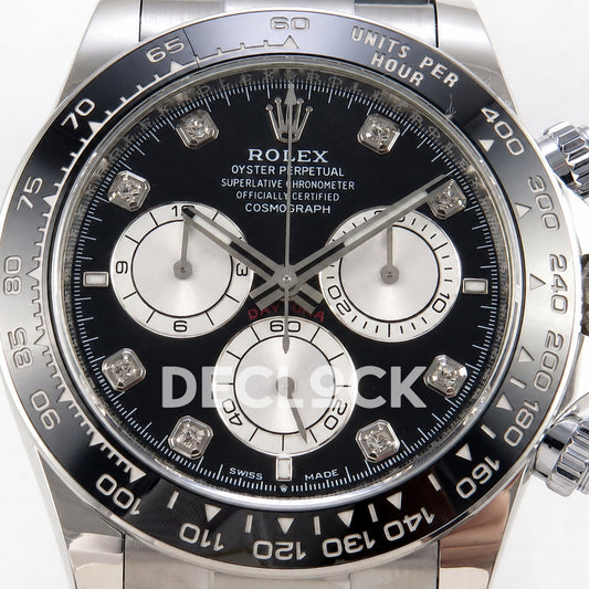 Rolex Daytona 126519 Black Silver Diamonds 40mm ERF JH4131 Free Sprung