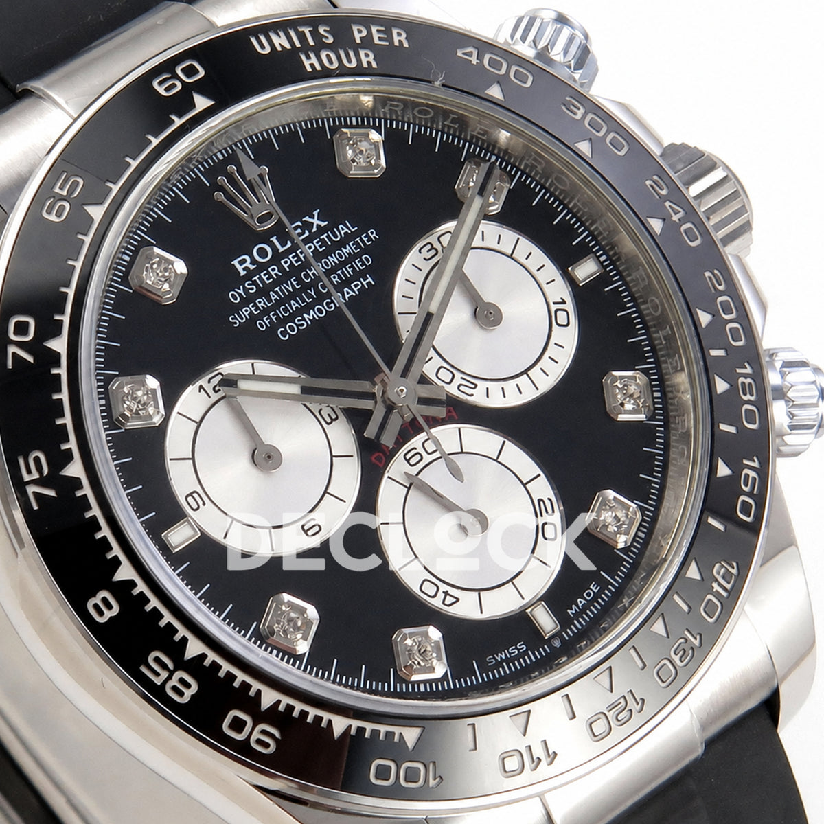 Rolex Daytona 126519 Black Silver Diamonds 40mm ERF JH4131 Free Sprung