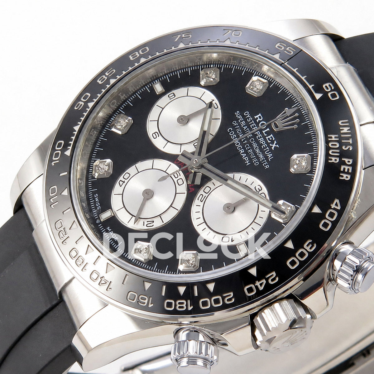 Rolex Daytona 126519 Black Silver Diamonds 40mm ERF JH4131 Free Sprung