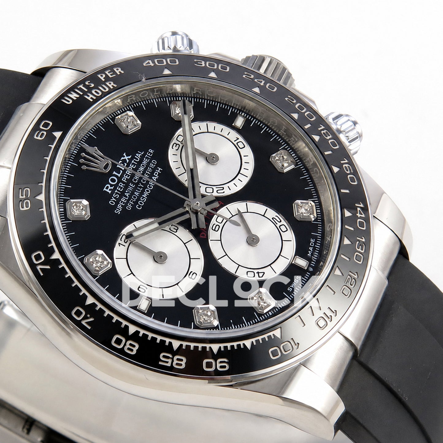 Rolex Daytona 126519 Black Silver Diamonds 40mm ERF JH4131 Free Sprung