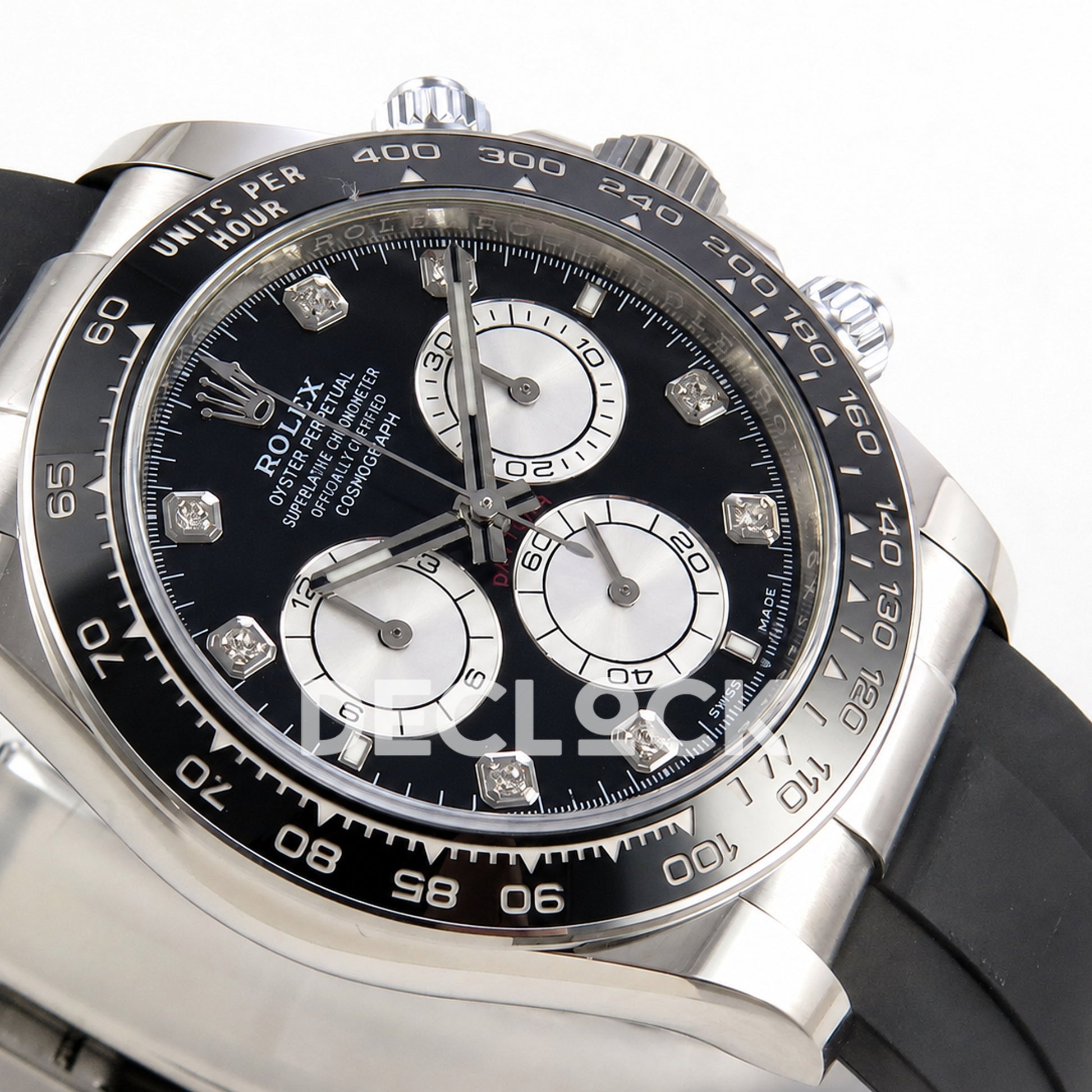 Rolex Daytona 126519 Black Silver Diamonds 40mm ERF JH4131 Free Sprung
