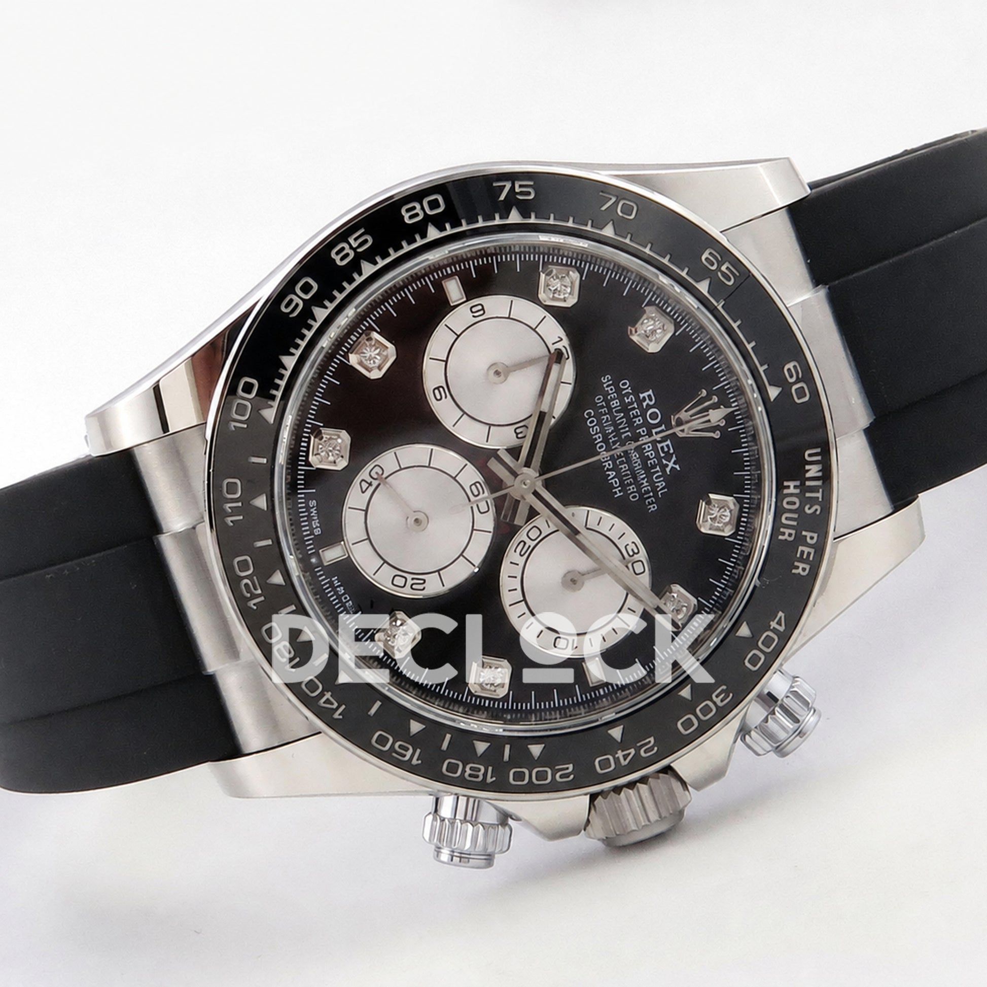 Rolex Daytona 126519 Black Silver Diamonds 40mm ERF JH4131 Free Sprung