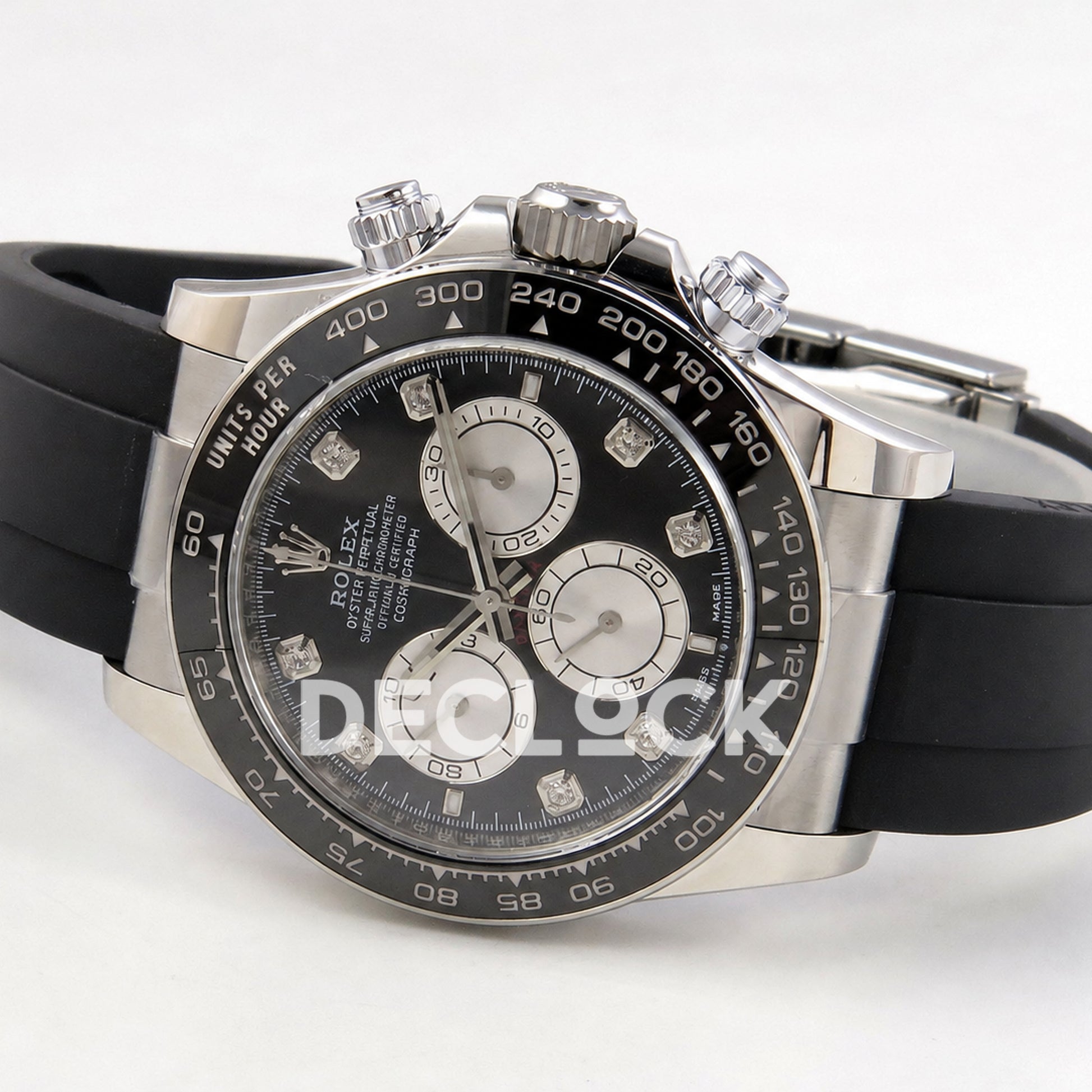 Rolex Daytona 126519 Black Silver Diamonds 40mm ERF JH4131 Free Sprung
