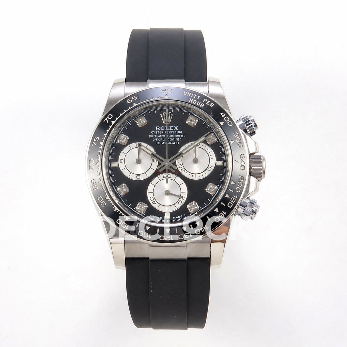 Rolex Daytona 126519 Black Silver Diamonds 40mm ERF JH4131 Free Sprung