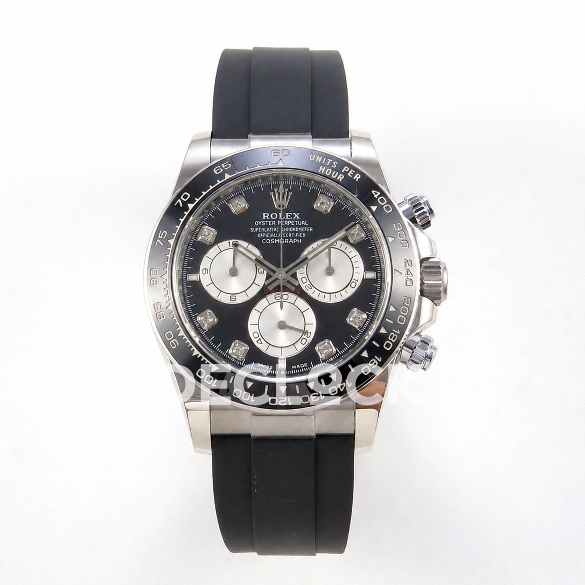 Rolex Daytona 126519 Black Silver Diamonds 40mm ERF JH4131 Free Sprung