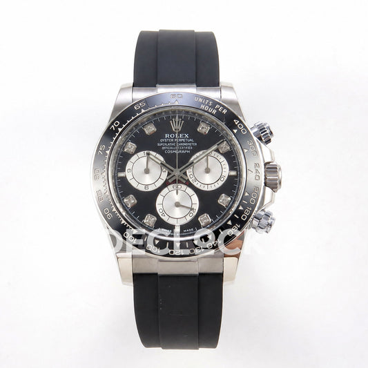 Rolex Daytona 126519 Black Silver Diamonds 40mm ERF JH4131 Free Sprung