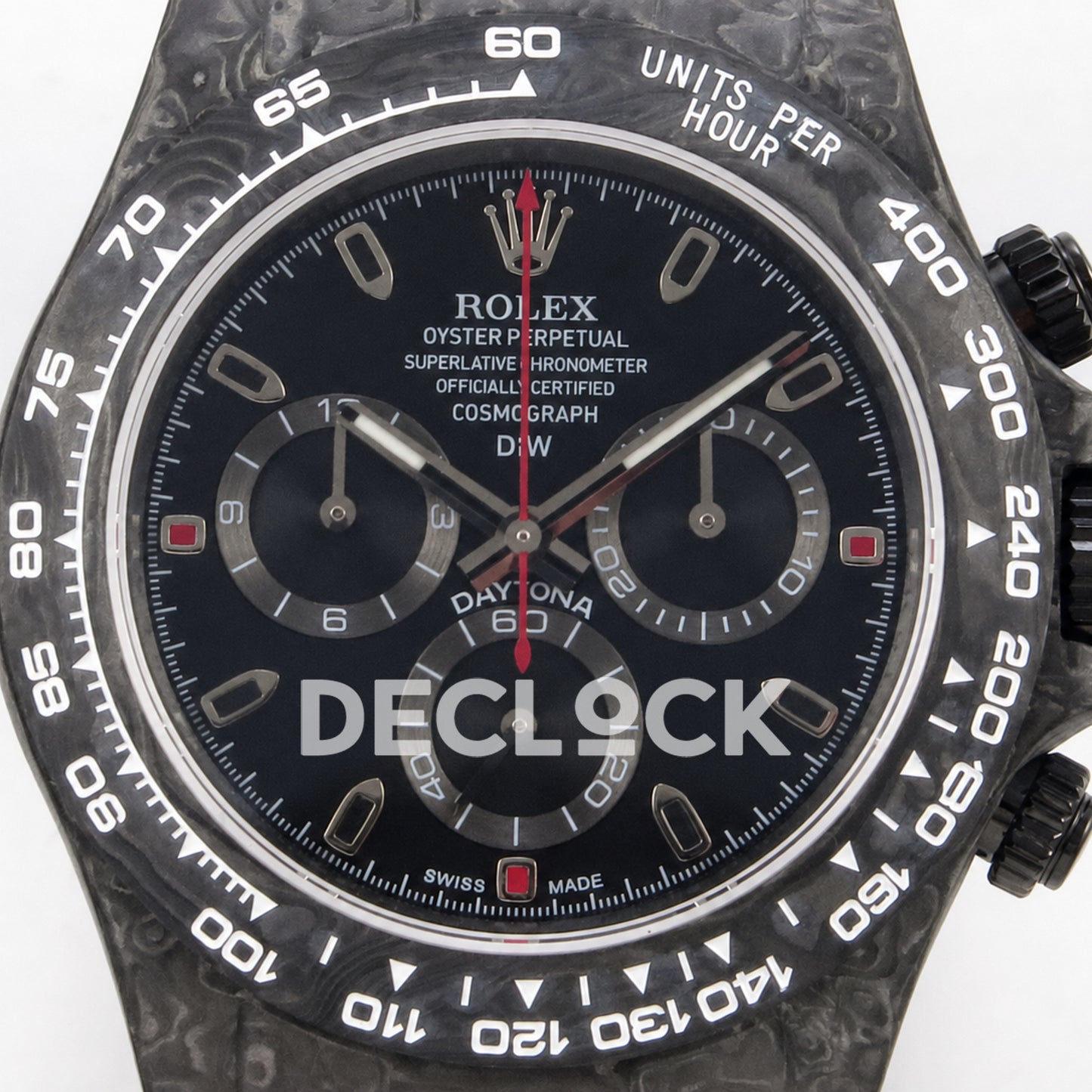 Rolex Daytona DIW Black Dial Red Second 40mm N6F SA4130