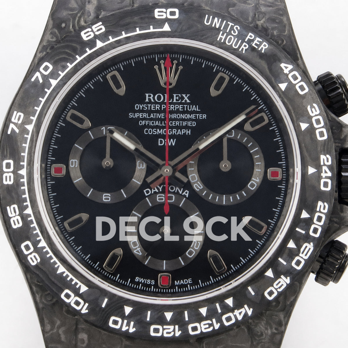 Rolex Daytona DIW Black Dial Red Second 40mm N6F SA4130