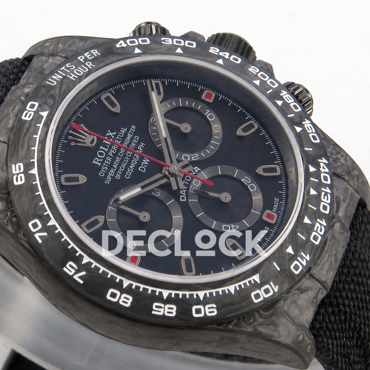 Rolex Daytona DIW Black Dial Red Second 40mm N6F SA4130