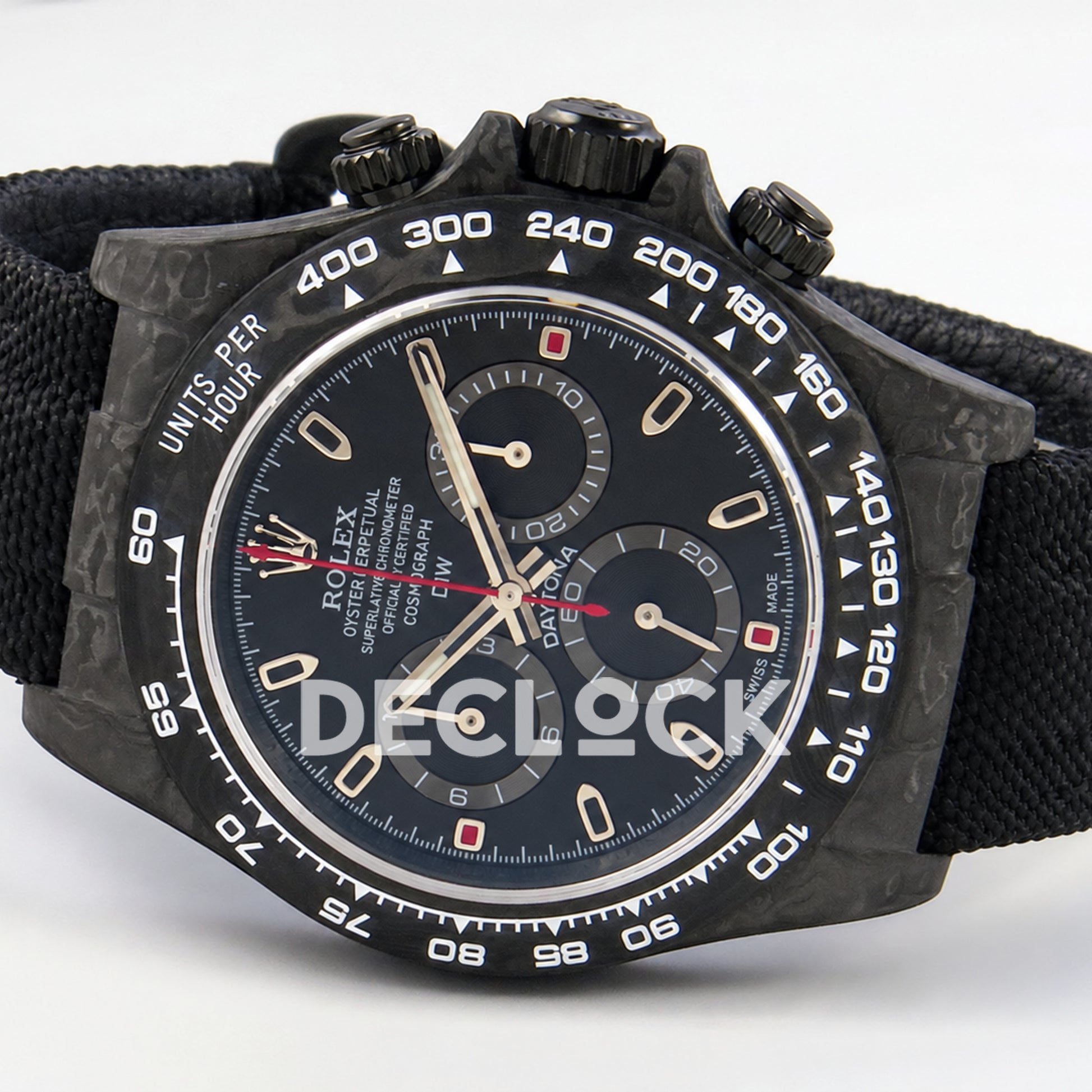 Rolex Daytona DIW Black Dial Red Second 40mm N6F SA4130