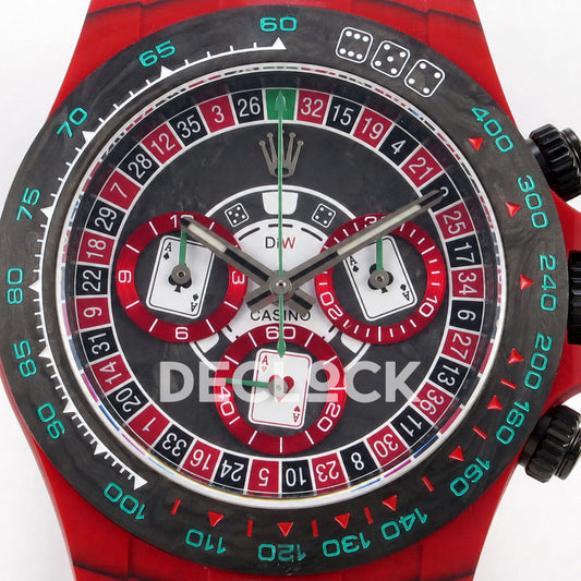 Rolex Daytona DIW 'Gambling Table' Red Carbon 40mm N6F SA4130