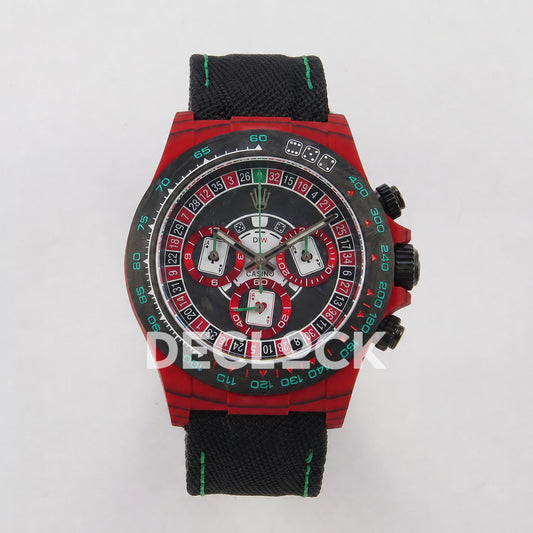 Rolex Daytona DIW 'Gambling Table' Red Carbon 40mm N6F SA4130
