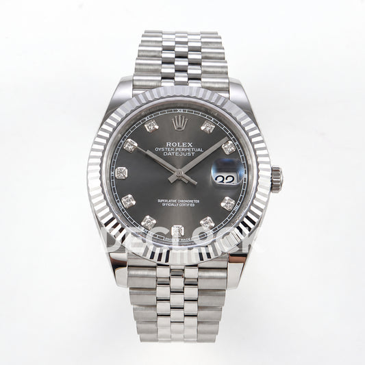 Rolex Datejust 41 126334 Grey Diamond Dial Jubilee RGF JH3235 Free Sprung