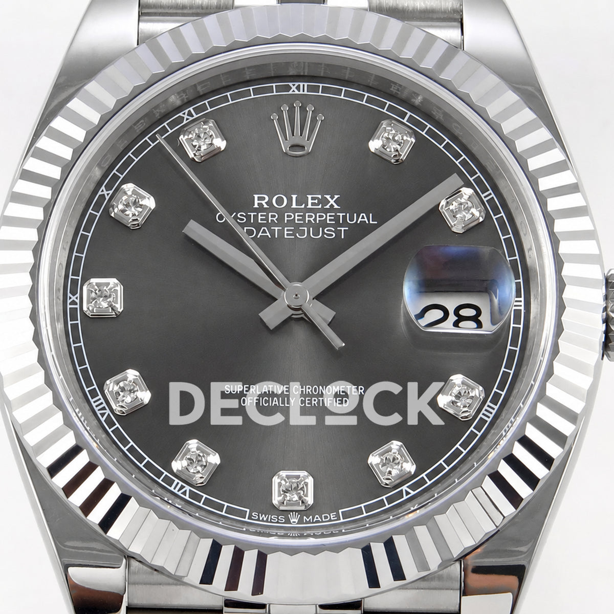 Rolex Datejust 41 126334 Grey Diamond Dial Jubilee RGF JH3235 Free Sprung