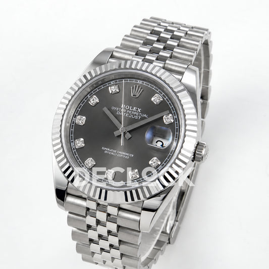 Rolex Datejust 41 126334 Grey Diamond Dial Jubilee RGF JH3235 Free Sprung