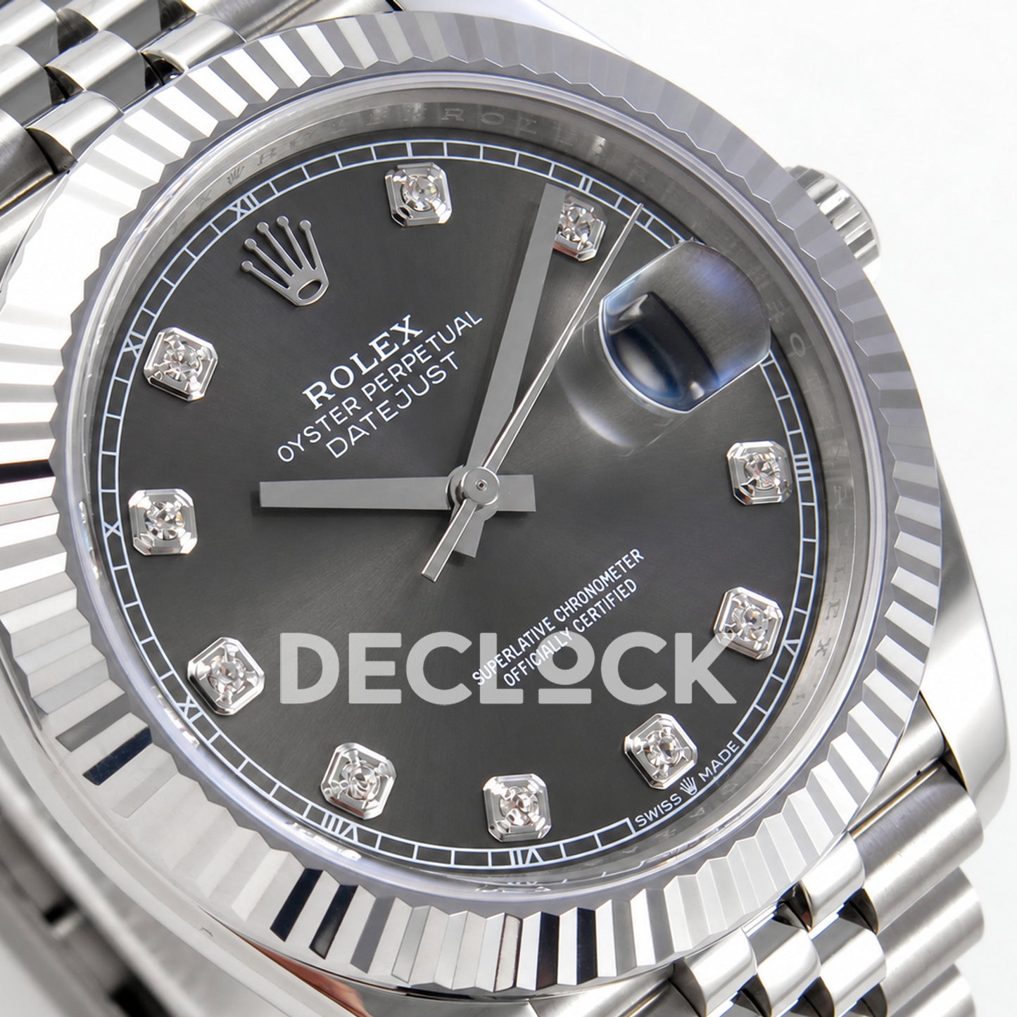 Rolex Datejust 41 126334 Grey Diamond Dial Jubilee RGF JH3235 Free Sprung