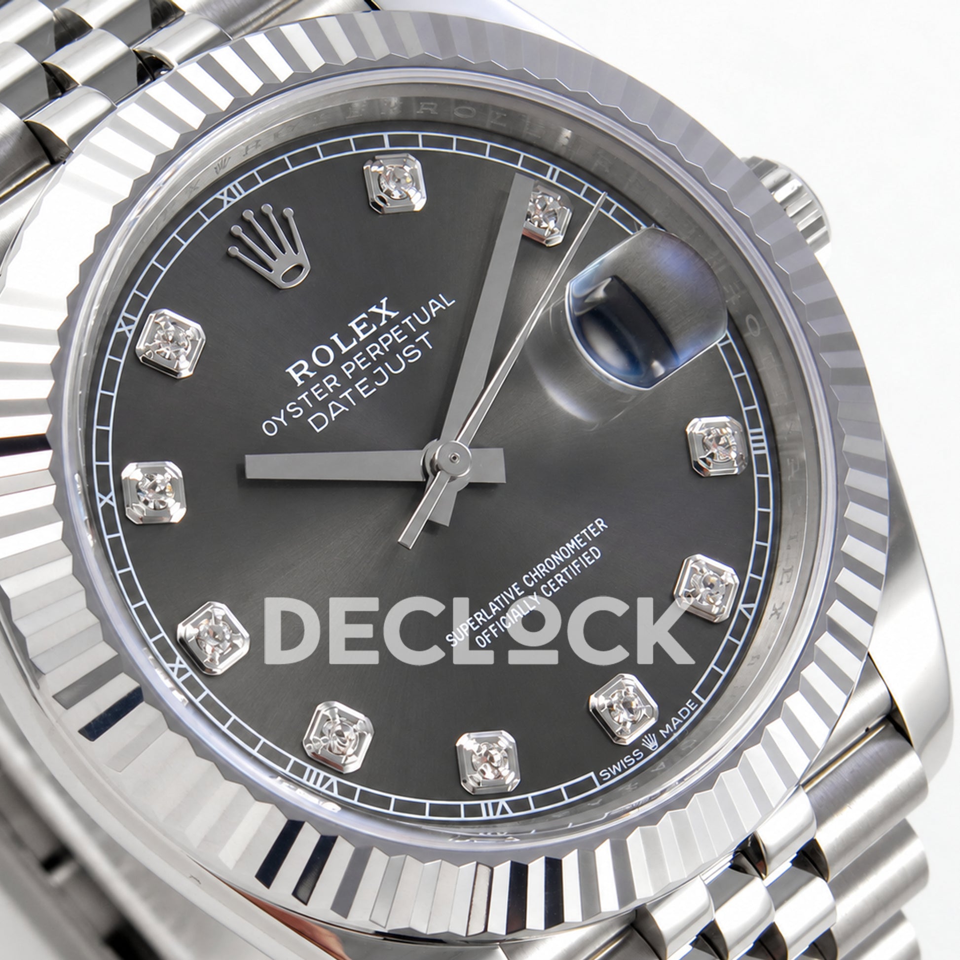 Rolex Datejust 41 126334 Grey Diamond Dial Jubilee RGF JH3235 Free Sprung