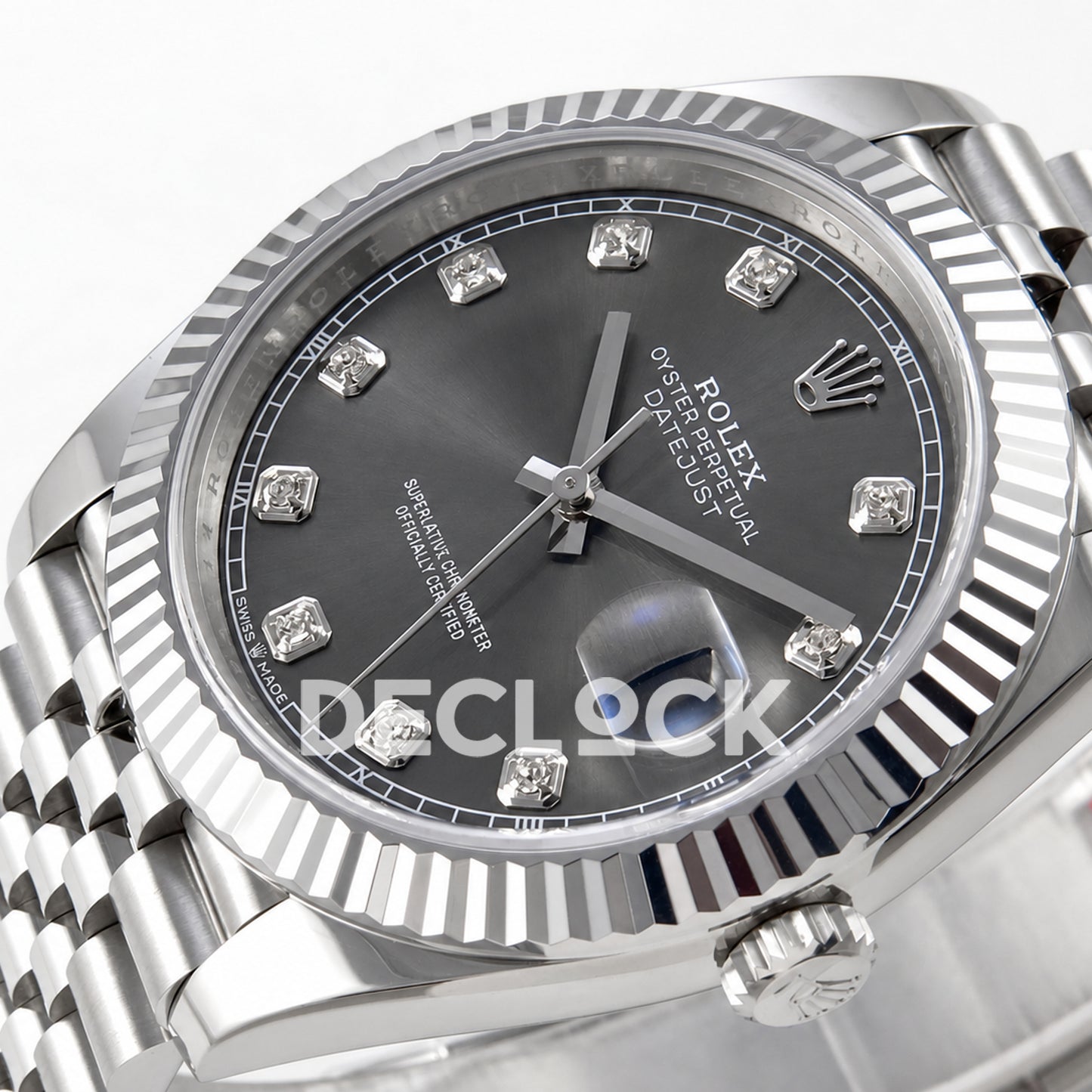 Rolex Datejust 41 126334 Grey Diamond Dial Jubilee RGF JH3235 Free Sprung