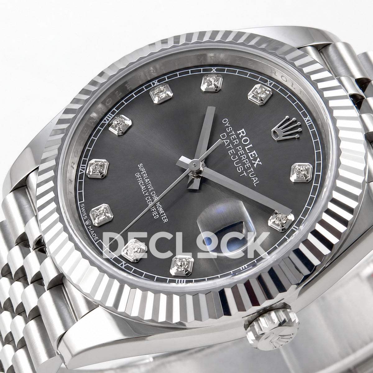 Rolex Datejust 41 126334 Grey Diamond Dial Jubilee RGF JH3235 Free Sprung