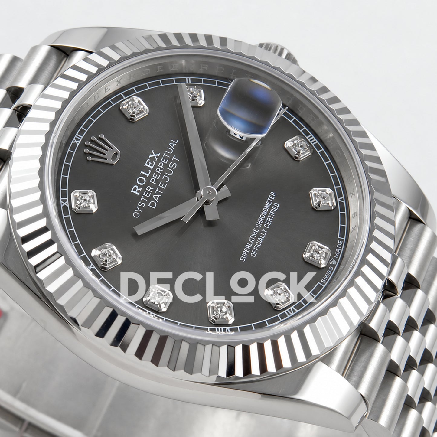 Rolex Datejust 41 126334 Grey Diamond Dial Jubilee RGF JH3235 Free Sprung