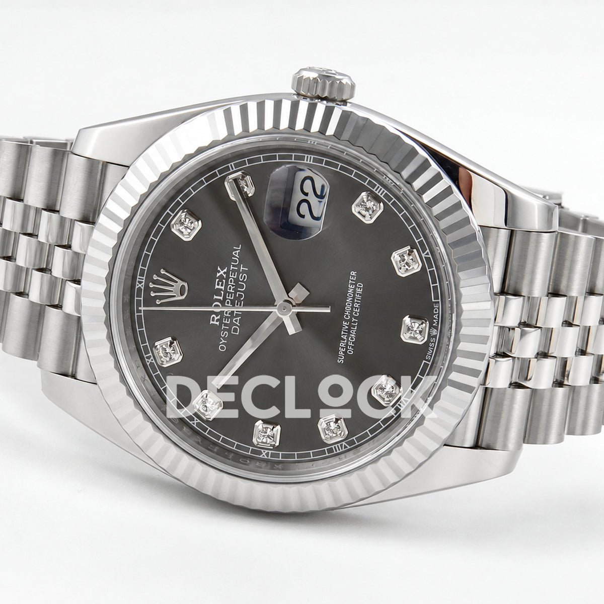 Rolex Datejust 41 126334 Grey Diamond Dial Jubilee RGF JH3235 Free Sprung