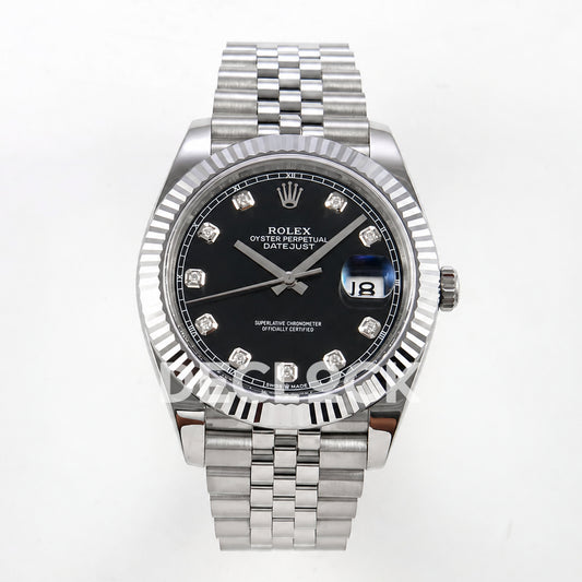 Rolex Datejust 41 126334 Black Diamond Dial Jubilee RGF JH3235 Free Sprung