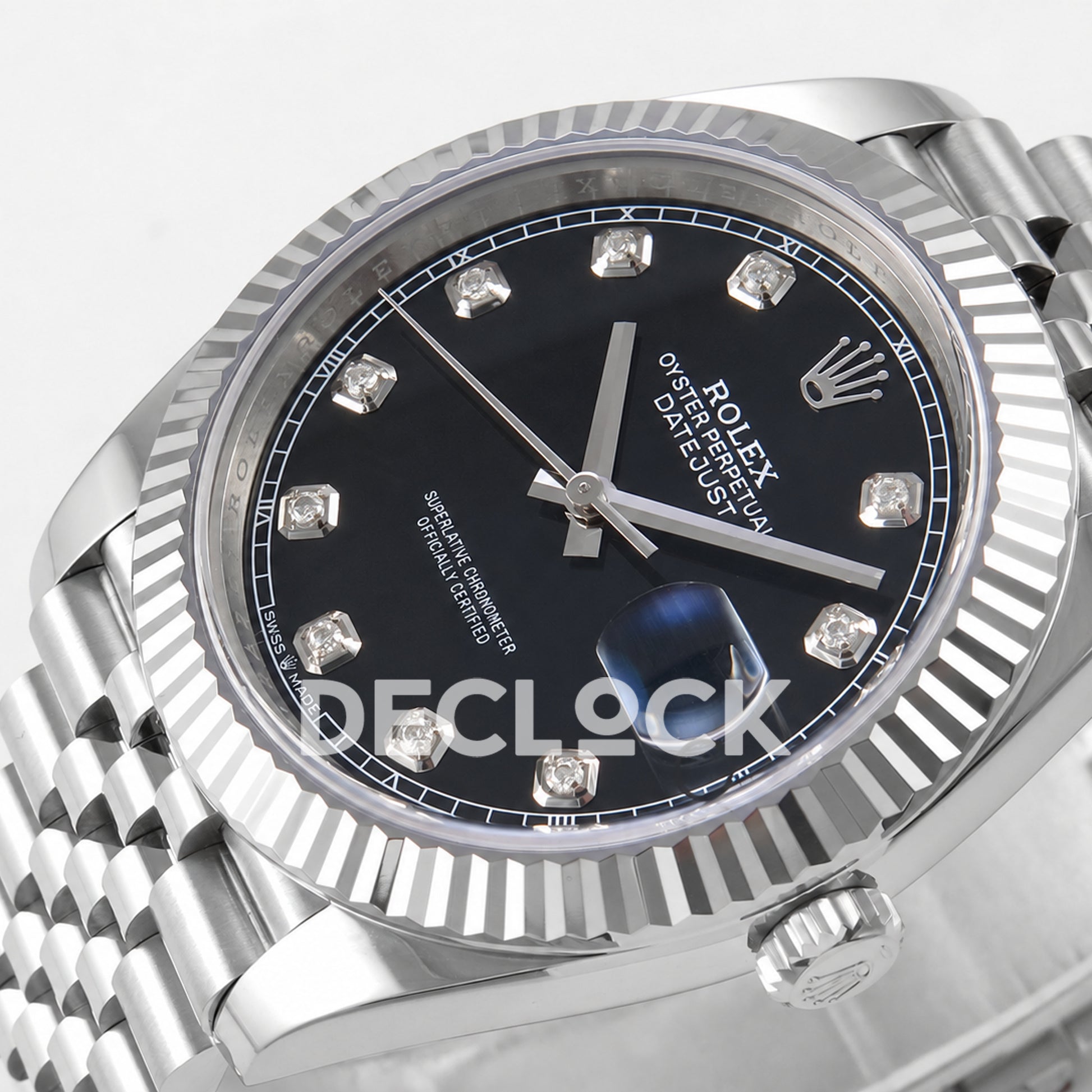 Rolex Datejust 41 126334 Black Diamond Dial Jubilee RGF JH3235 Free Sprung