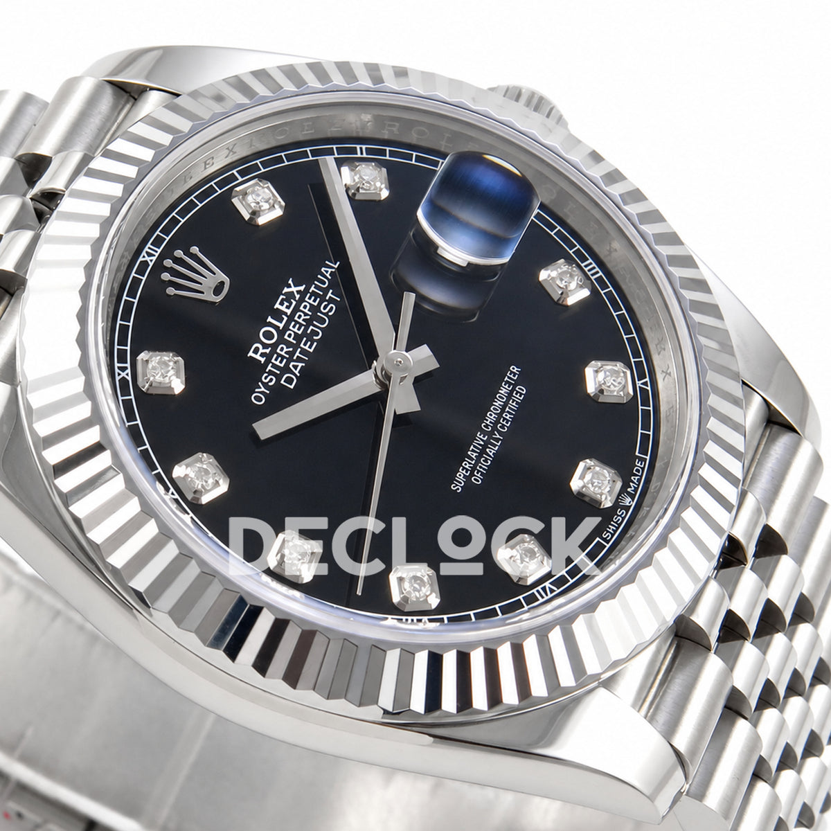 Rolex Datejust 41 126334 Black Diamond Dial Jubilee RGF JH3235 Free Sprung