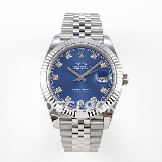 Rolex Datejust 41 126334 Blue Diamond Dial Jubilee RGF JH3235 Free Sprung