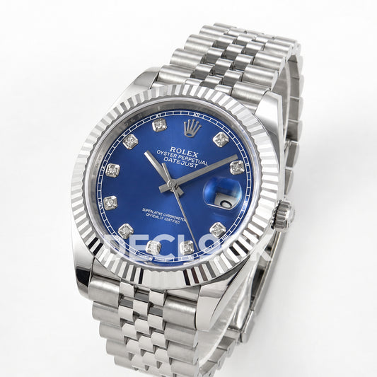Rolex Datejust 41 126334 Blue Diamond Dial Jubilee RGF JH3235 Free Sprung