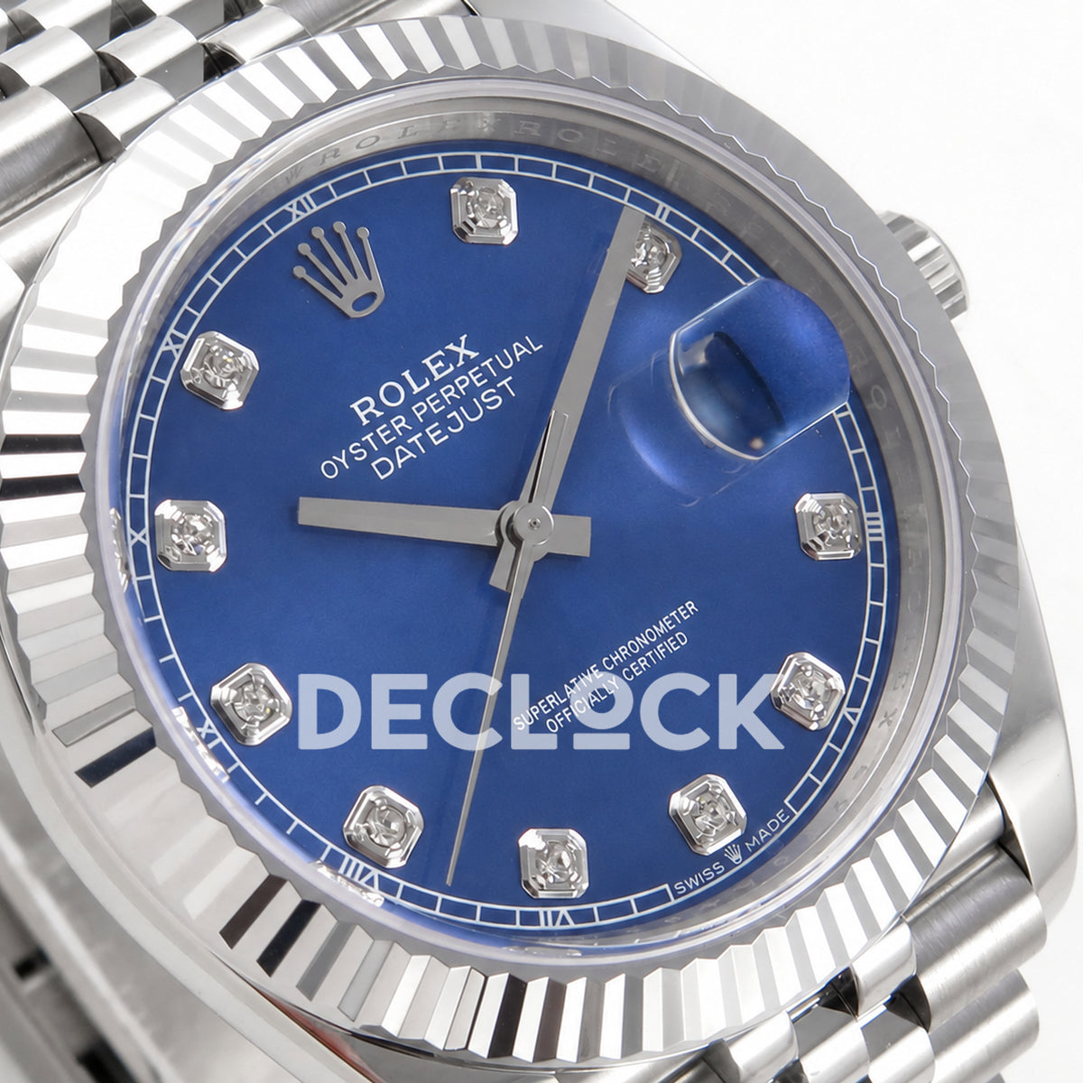 Rolex Datejust 41 126334 Blue Diamond Dial Jubilee RGF JH3235 Free Sprung