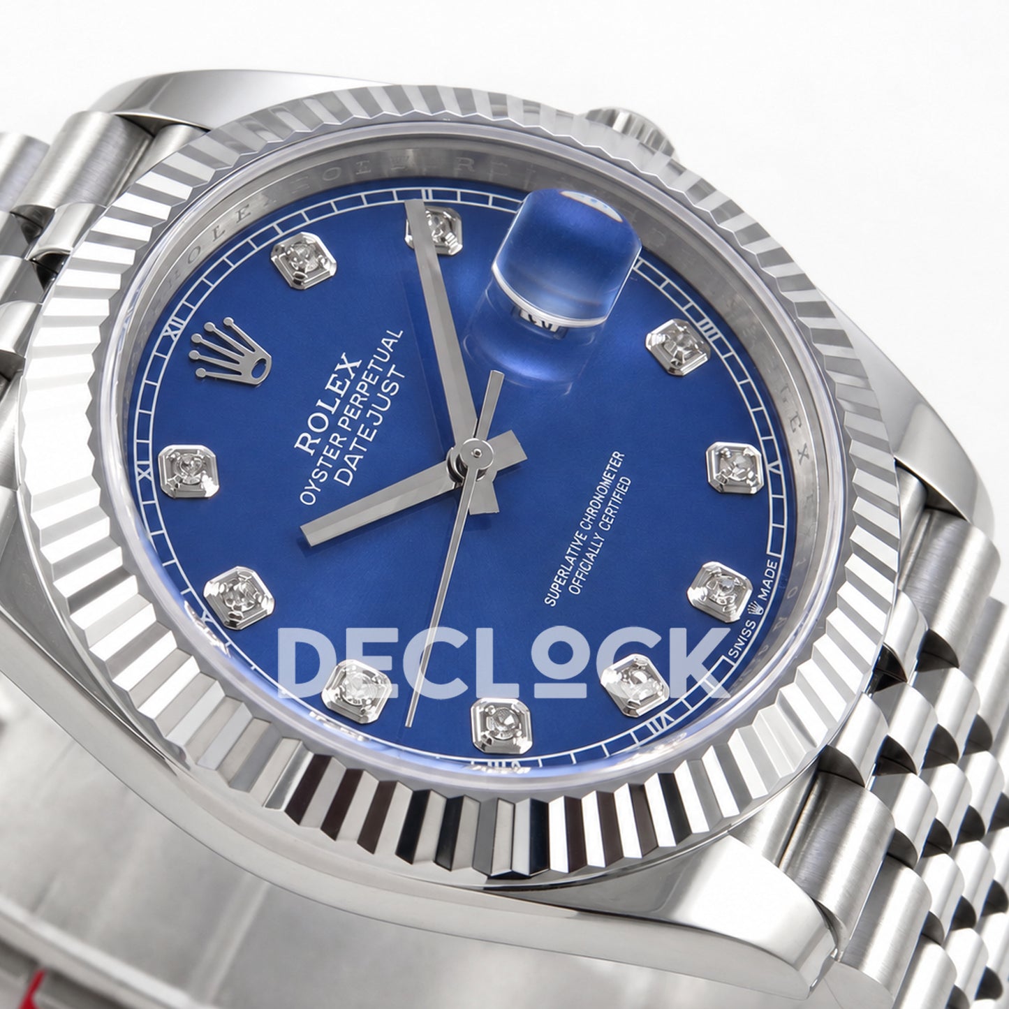 Rolex Datejust 41 126334 Blue Diamond Dial Jubilee RGF JH3235 Free Sprung